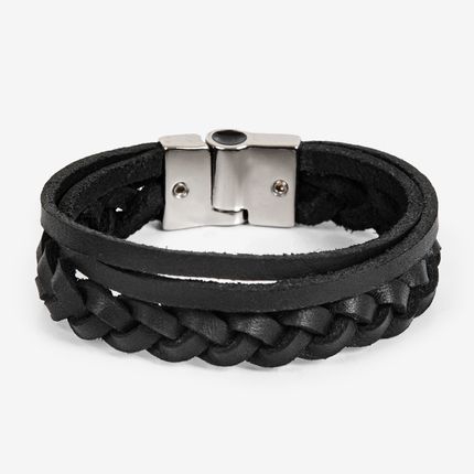 Pulseira Ferracini Trançada em Couro STL001A