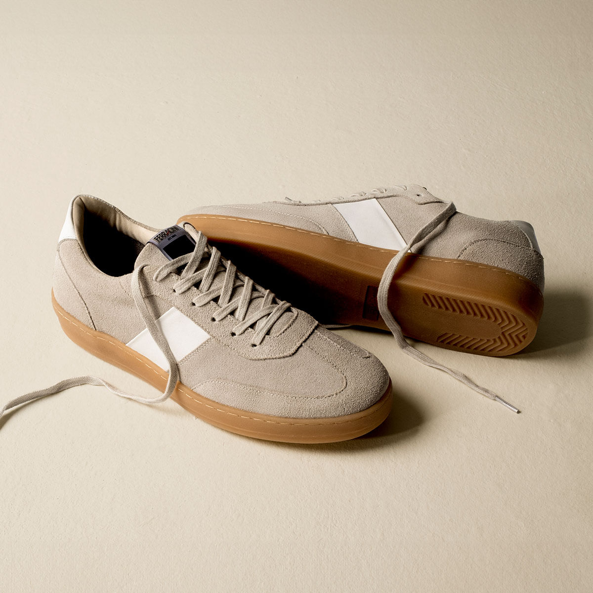 Sneaker Masculino em Camurça Off White Ibiza | Ferracini - Ferracini