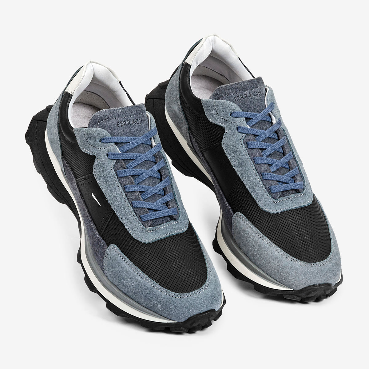 Sneaker Masculino em Camurça Denin Mid | Ferracini | Ferracini