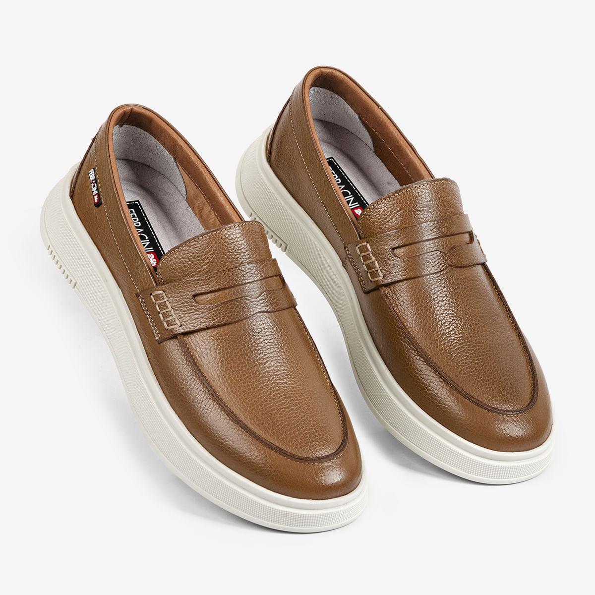 Mocassim Masculino de Couro Conhaque Logan | Ferracini - Ferracini