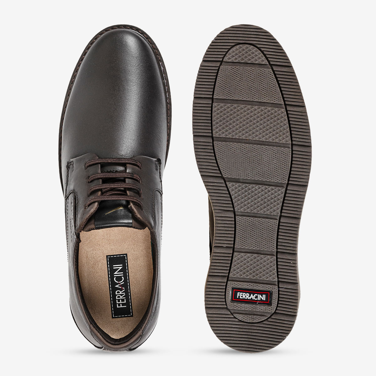 Sapato Masculino de Couro Tabaco Wembley | Ferracini | Ferracini